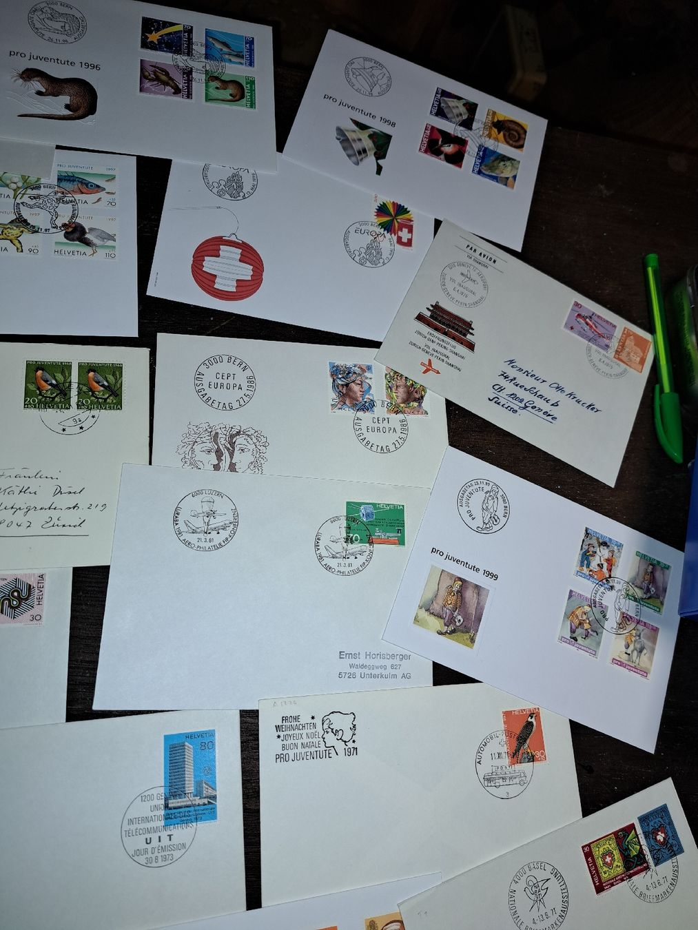 Tutti i francobolli: Alte Briefe-Sammlung: Schweiz Briefmarken  – Usato da Kölliken venduto da Upcycling-by-Mc-TAM 4
