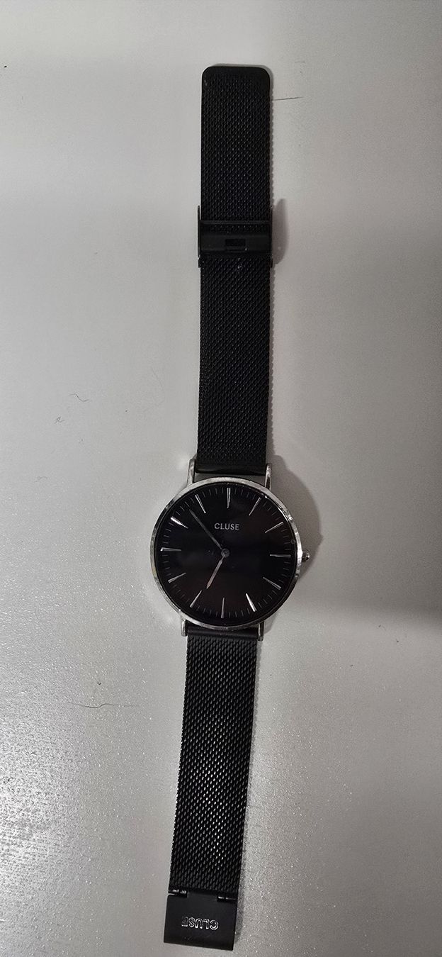 Cluse Orologi: Cluse Damenuhr Minuit Mesh Silver Black – Usato da Lommis venduto da FastFurious 1