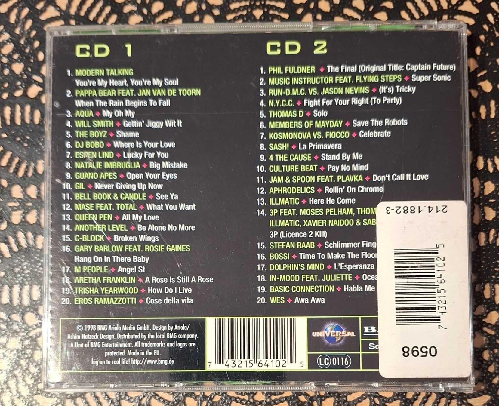 CD: Just The Best Vol. 2-98, 2CD Hit Compilation Sampler 1998 – Usato da Schönenberg TG venduto da breiti12 1