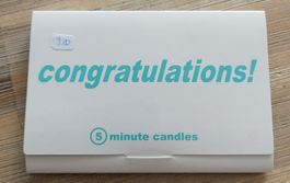5-Minuten Kerzen "Congratulations" 10 Stück neu