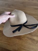 Strohhut mit Band Sommerhut Damen Beige Grösse M
