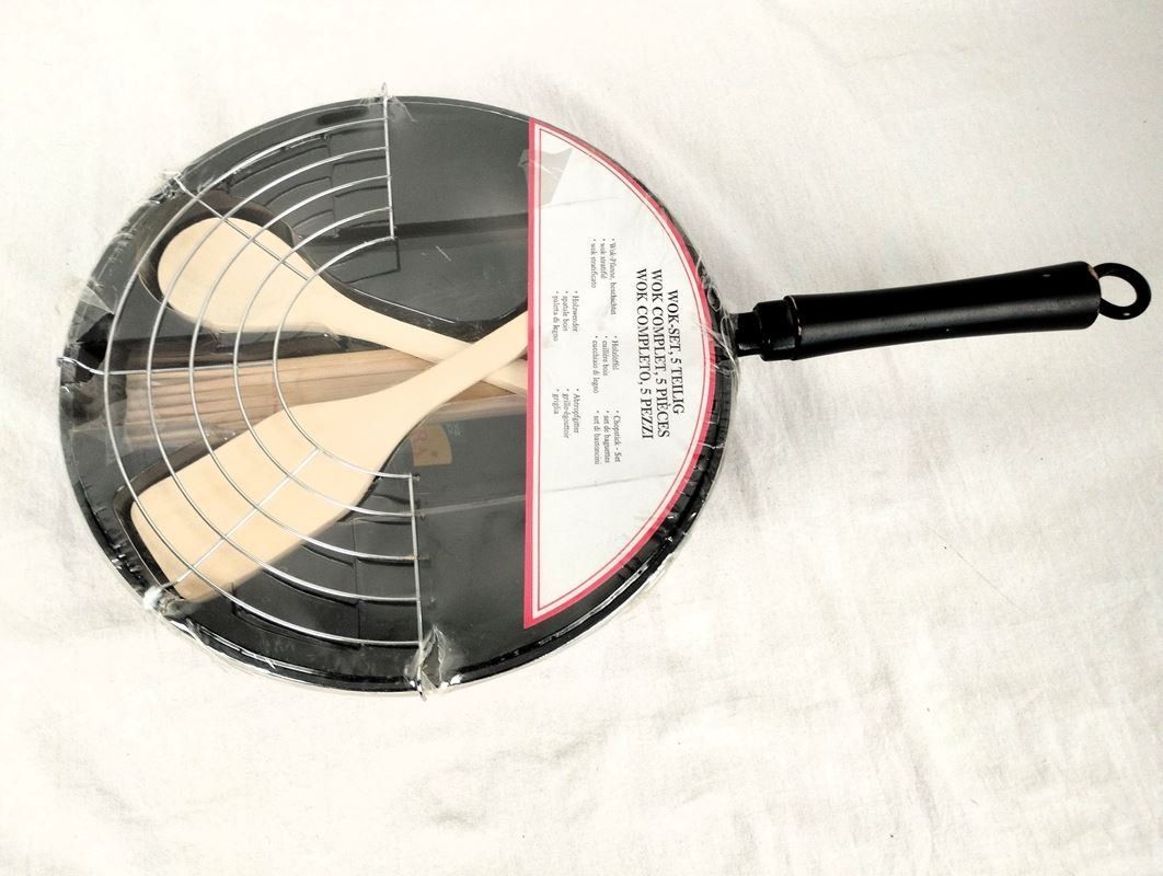 Migros Pfannen: WOK-SET 5-teilig – Neu (gemäss Beschreibung) aus Schübelbach von Restwert_Schubelbach