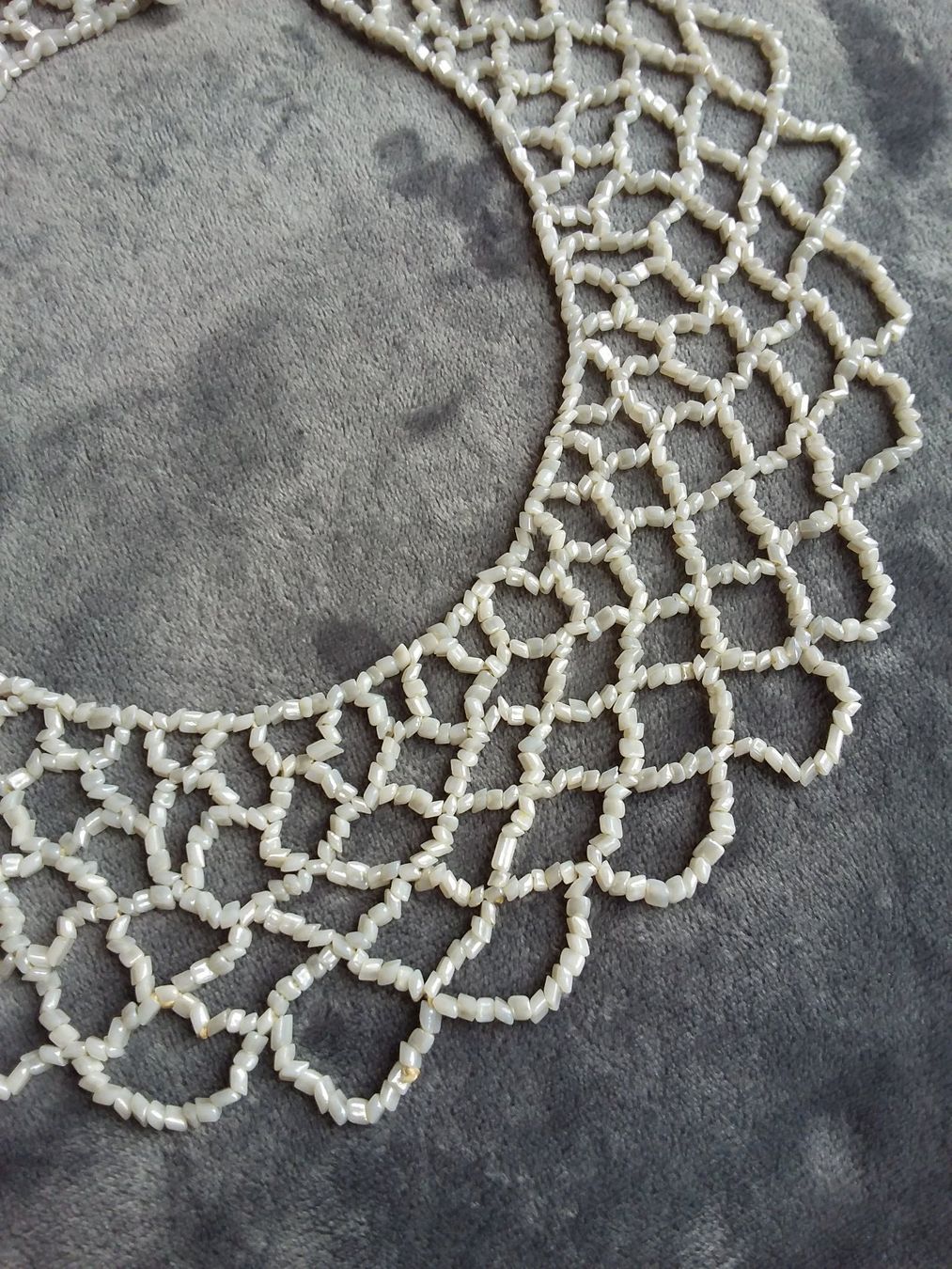 Catenine: Antiker handgestickter Perlenkragen/Kette ca 1920 – Usato da Zürich venduto da gutsan 3