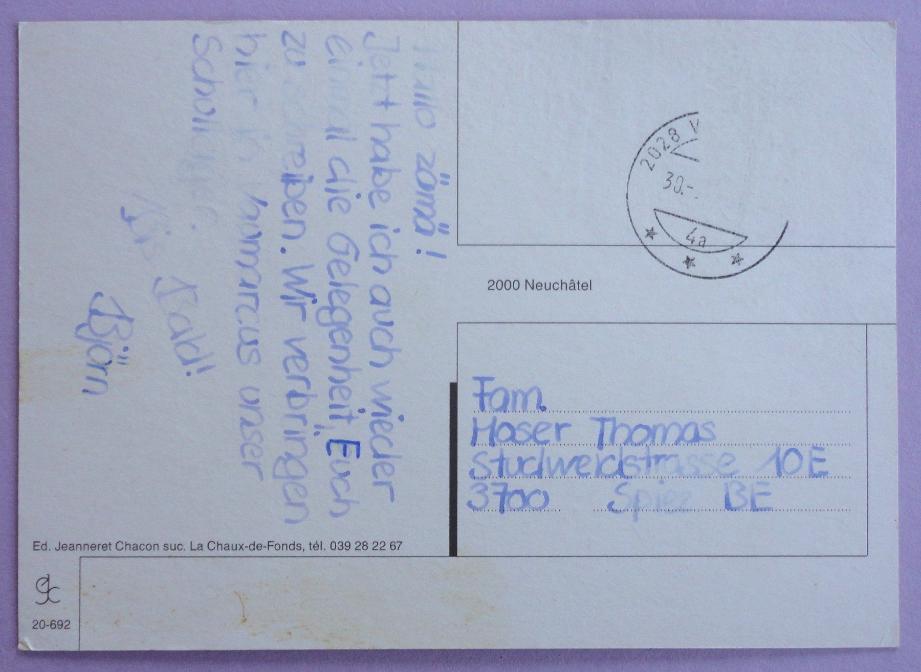 Cartes postales: Neuchâtel – Défectueux à Fétigny par Billy2miny 1