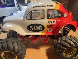 RC Monster Beetle Auto 506 weiss/rot guter Zustand