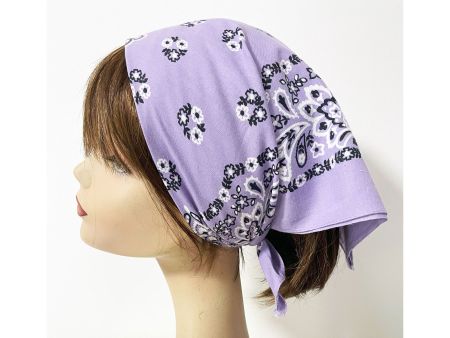 Baumwolltuch Bandana USA lila Paisley VINTAGE 1970s