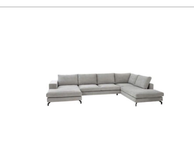 Divani: Ecksofa Silber Stoff 360cm 241ch – Usato da Gutenswil venduto da akslar2013