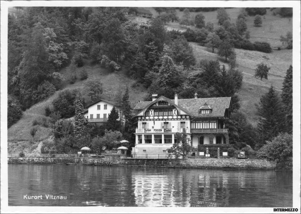 Cartoline postali: Vitznau LU // 1950 Tea Room Pension Seefels – Usato da Basel venduto da intermezzo12