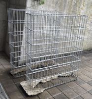 2x Gabionen Gitterkorb verzinkt 102x26x121 cm gebraucht