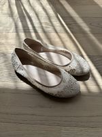 Ballerinas, Gr. 37, beige, Glitzer - ideal für Feste!