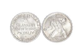 5 Franken Gedenkmünze von 1944 "St. Jakob", nicht zirkuliert