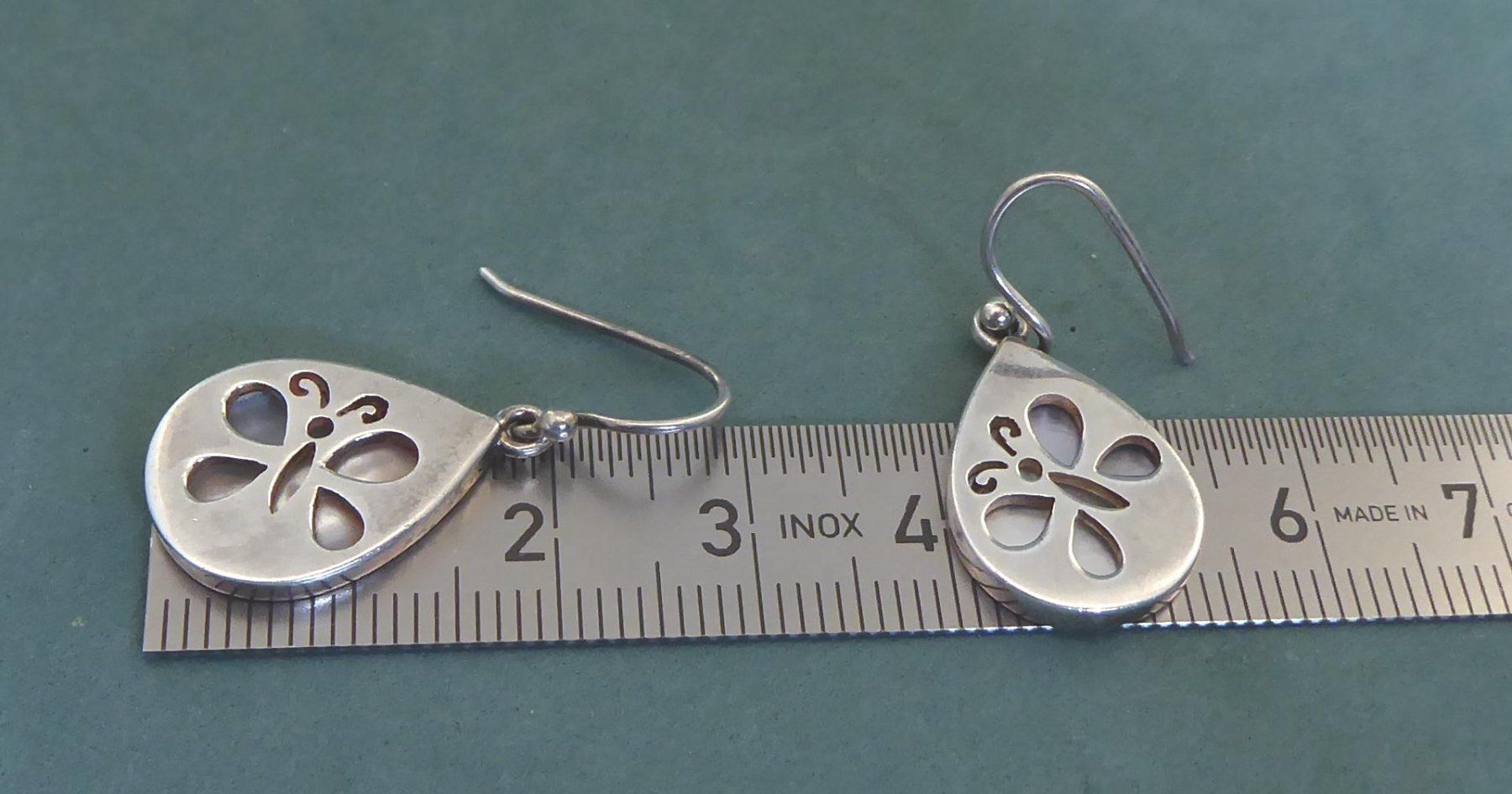Orecchini pendenti & Orecchini a lobo: Ohr Ringe / Hänger 800 Silber mit Perlmutter – Usato da Muri AG venduto da silvermouse007 2
