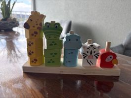 Wooden Stacking Animals Toy 1+