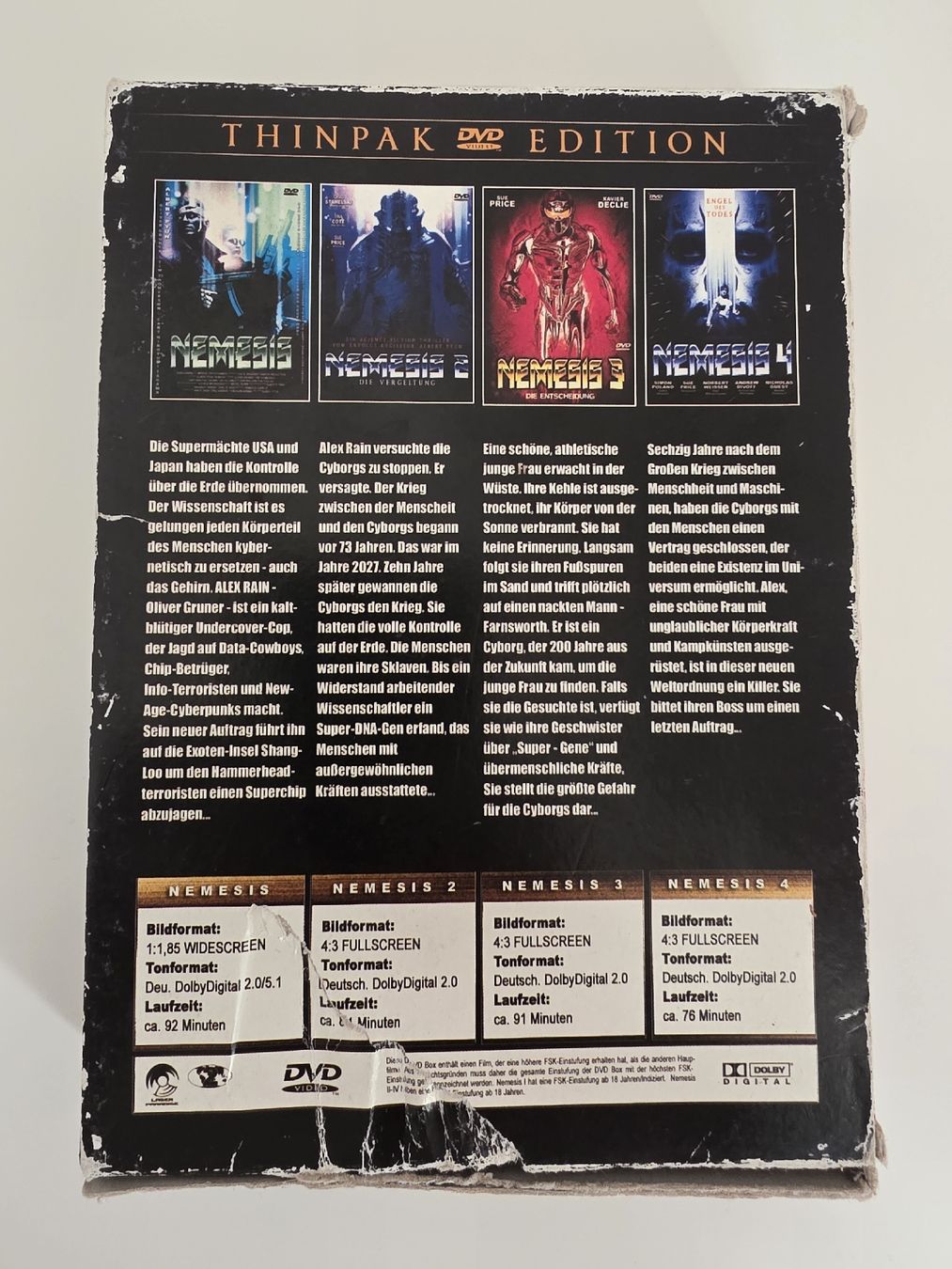 Tutti i DVDs: Nemesis 1-4 DVD Box Set Thinpak Edition – Usato da Zürich venduto da TimZurich1 1