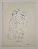 Lill Tschudi Original Zeichnung, 44x33cm gut gehandelt