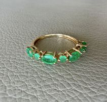 Smaragd Ring, 14k Gold, Grösse 54, Edler Hingucker!