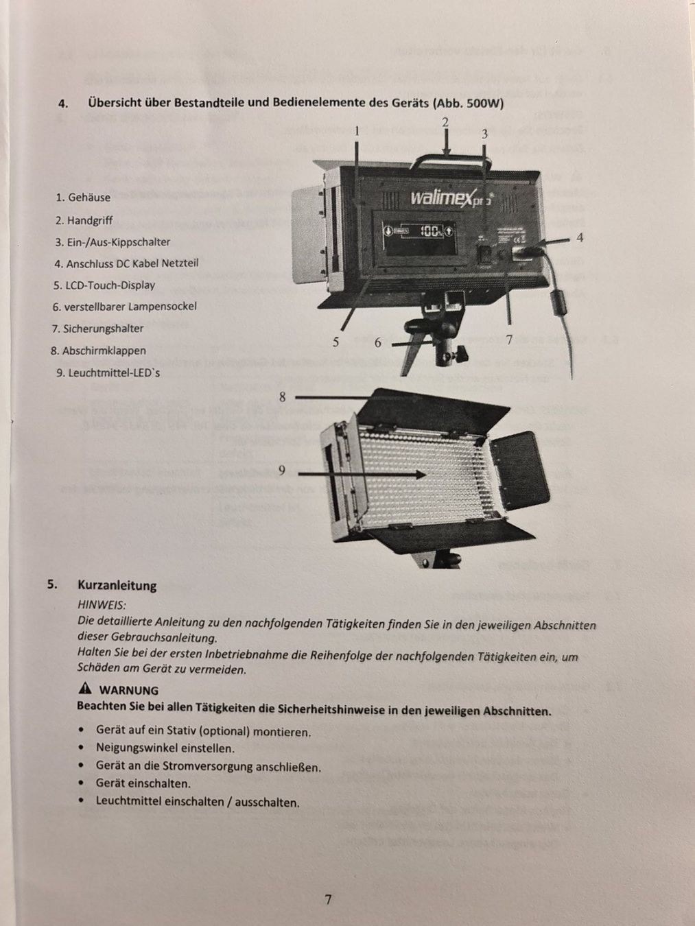 Lampade: WALIMEXpro LED 500 Artdirector dimmbar – Nuovo (secondo la descrizione) da Arlesheim venduto da bebbirofo01 8
