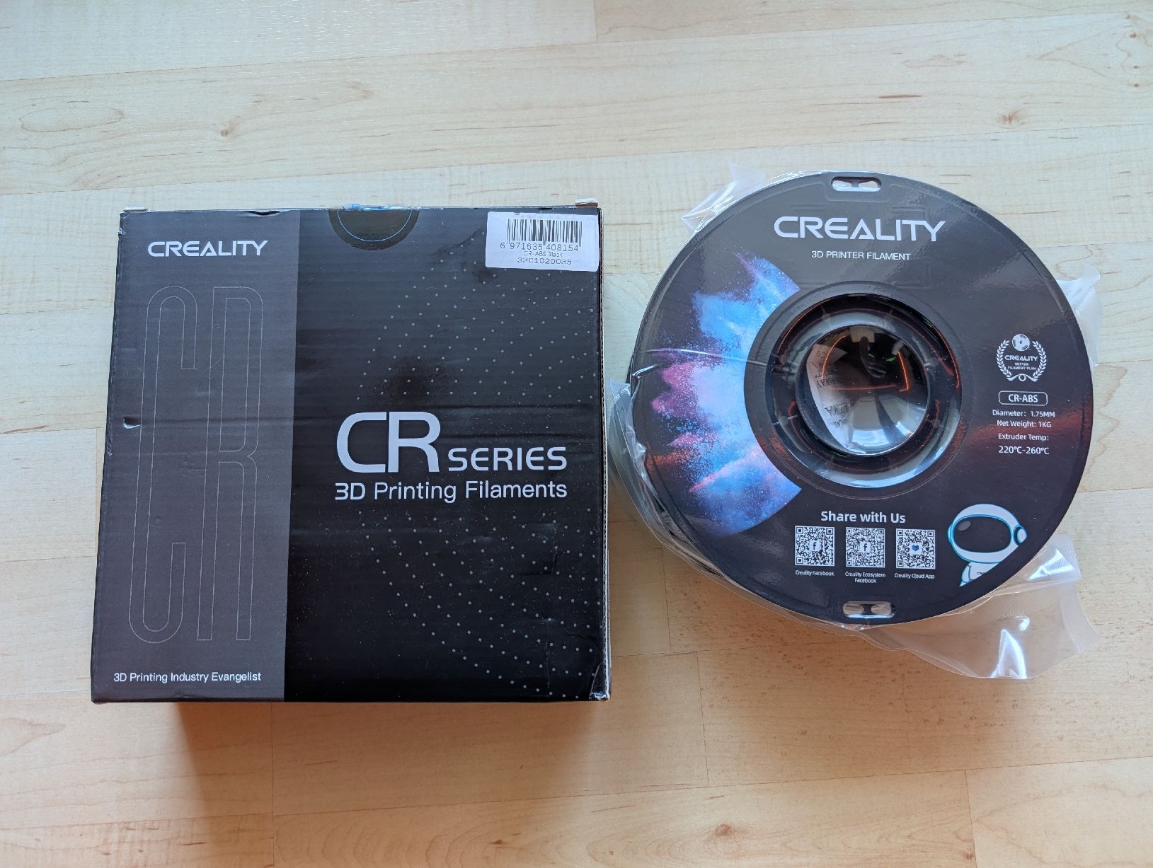 Creality Filamento: Creality ABS CR Series Black Original Ungeöffnet – Nuovo e nell'imballaggio originale da Niederbuchsiten venduto da RaphaelXWB