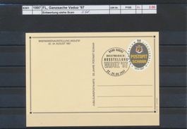 1997 FL, Postkarte "Ausstellung Vaduz '97", Sonderstempel