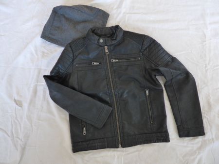 Kinderjacke Lederimitat Grösse 158 (waschbar)