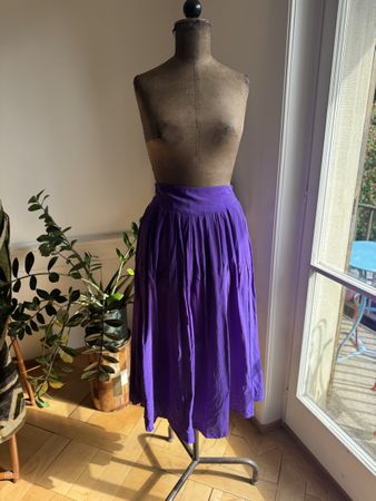 Vintage Seidenrock Seide Rock Lila
