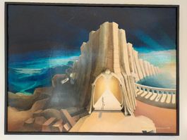 Hubert Damecourt - Le Parcours 91.5x122cm Öl auf Leinwand