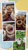Couronnes de paille naturelle, décoration toutes saisons