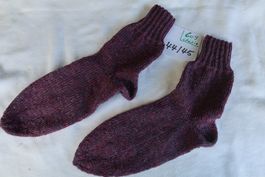 Handgestr. Winterwollsocken  6 Fach  44/45    (609)