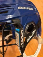 Bauer Re-Akt 150 Eishockey-Helm mit Gitter JR M (Navy Blau)