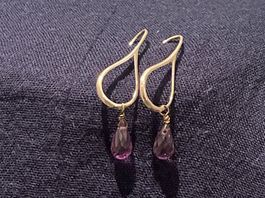Amethyst Ohrringe 925 Sterling Silber