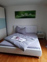 Bett Stoff 160cm auf 200cm mit Matratze