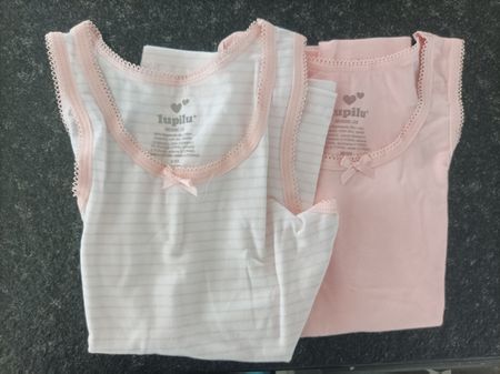 Mädchen Unterhemd 2er Set (Grösse 98/104) Fabrikneu