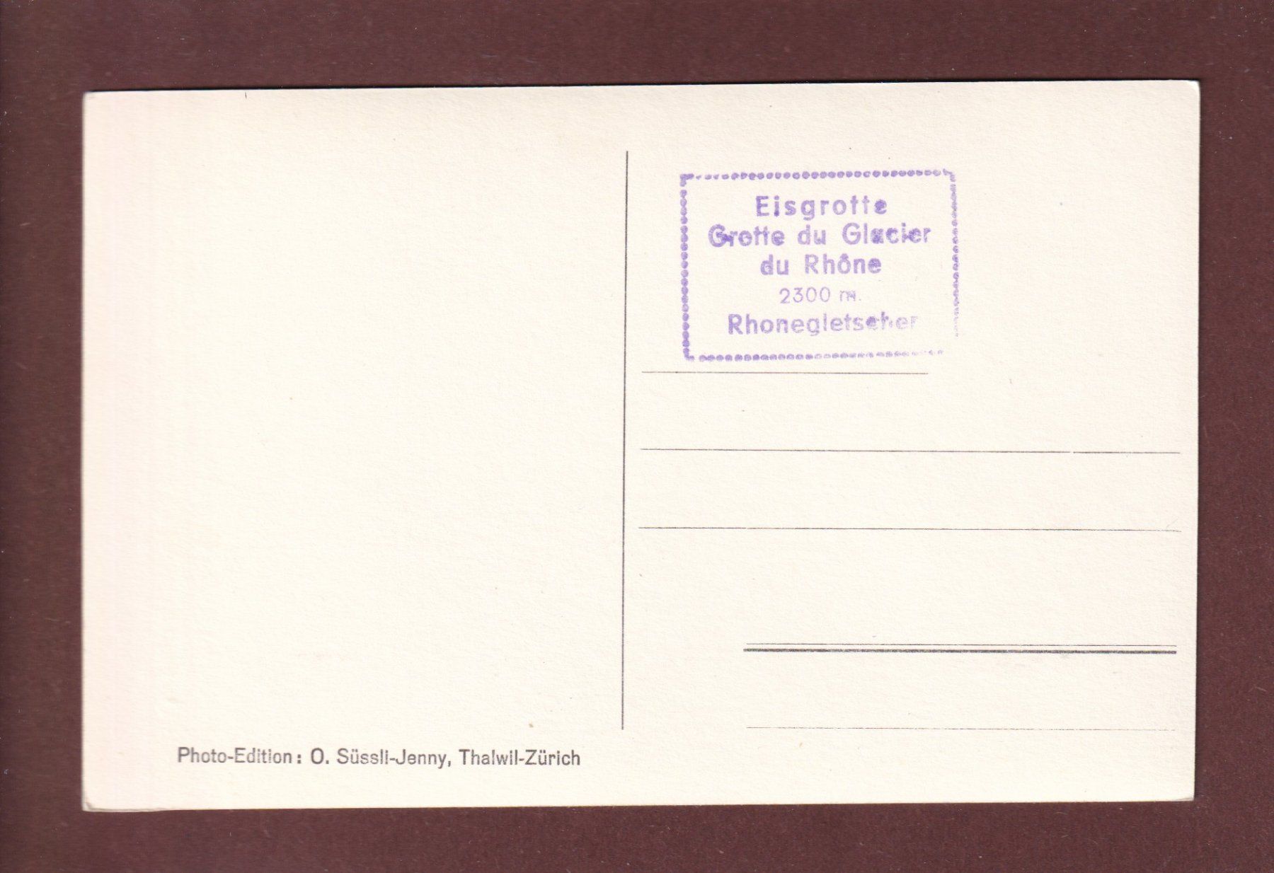 Cartoline postali: RHONEGLETSCHER - Belvédère – Usato da Pully venduto da nicecards 1