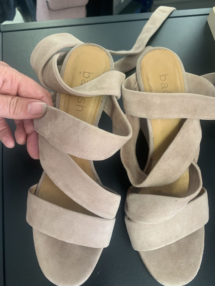 Ba&Sh Scarpe da donna: Ba&sh Wildleder Absatz Sandale hellrosa 39 – Usato da Unterseen venduto da jpowers1971 1