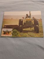 Carte postale rare : Tracteur et timbre de Sophuthatswana!