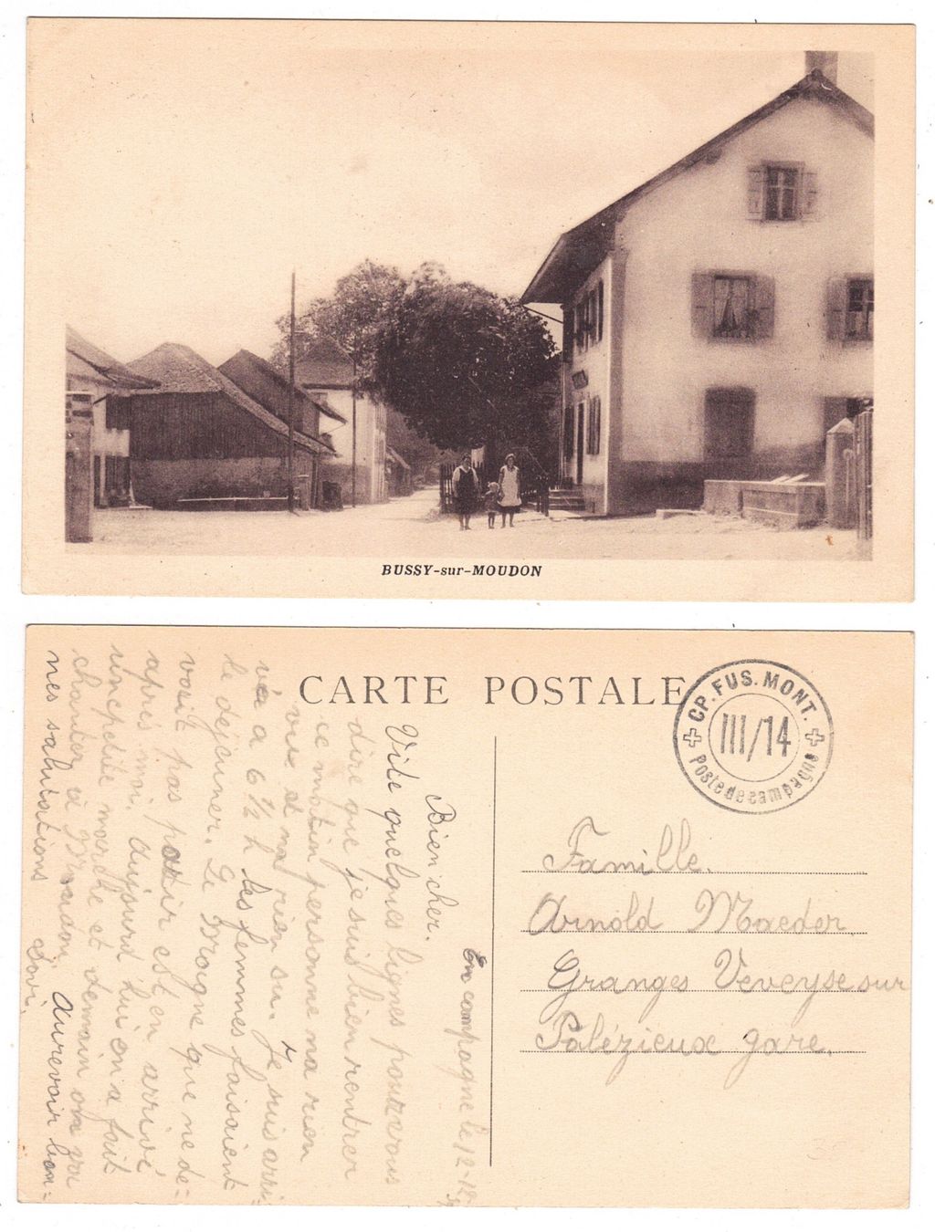 Cartoline postali: Bussy-sur-Moudon – Usato da La Tour-de-Peilz venduto da amjust