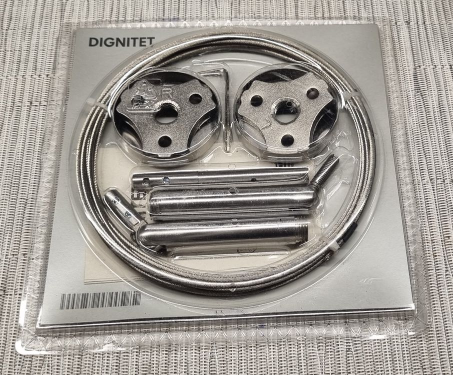 Ikea Dignitet Set - Stahlseil zur Befestigung von Gardinen (Neu und ...