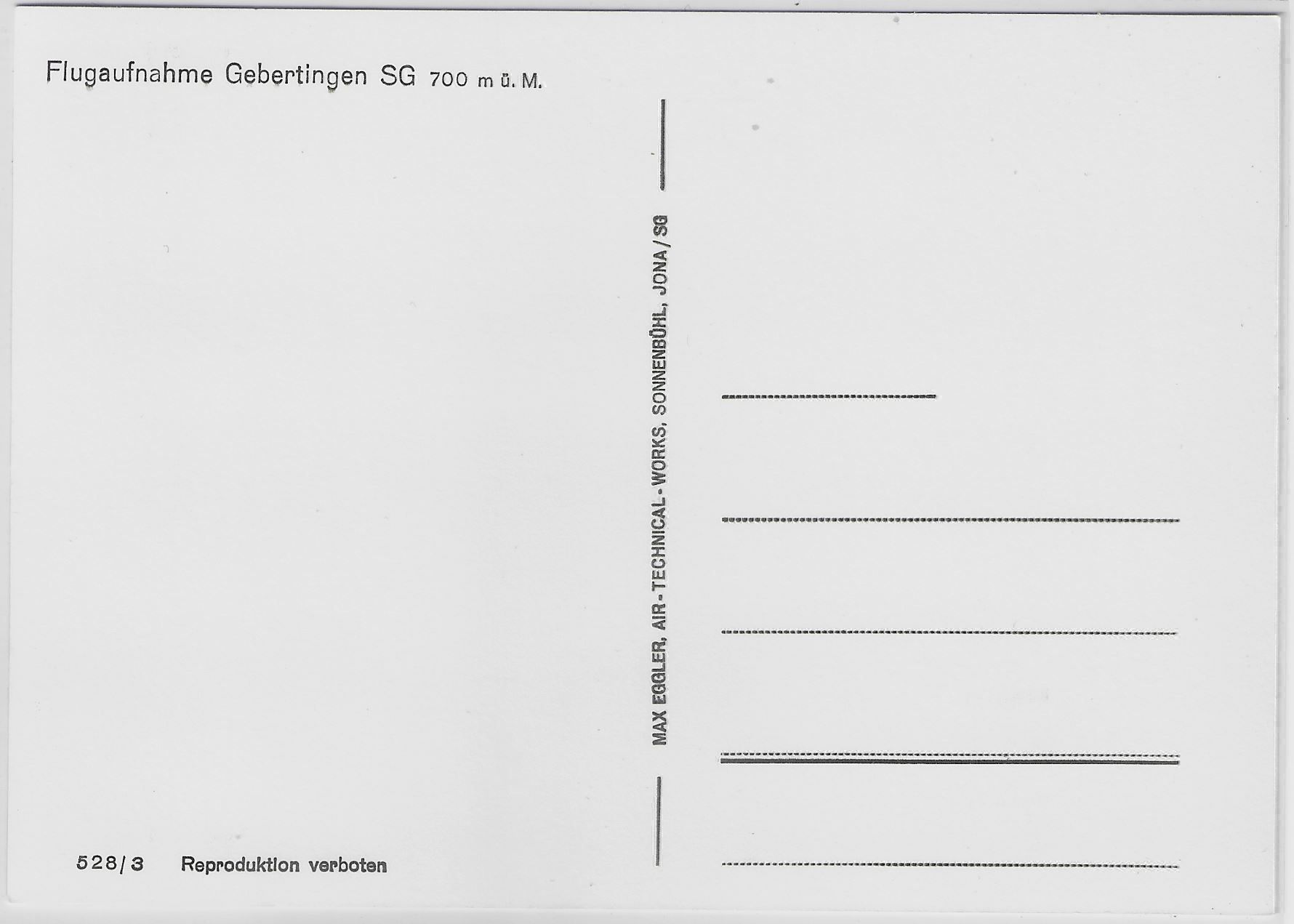 Ansichtskarten: Flugaufnahme Gebertingen SG – Antik aus Ettingen von Kartenplanet 1