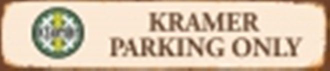 Kramer Insegne: Rusty Blechschild-KRAMER-PARKING ONLY-46 X 10 CM – Nuovo e nell'imballaggio originale da Rupperswil venduto da big-one-sale
