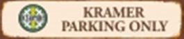 Rusty Blechschild-KRAMER-PARKING ONLY-46 X 10 CM