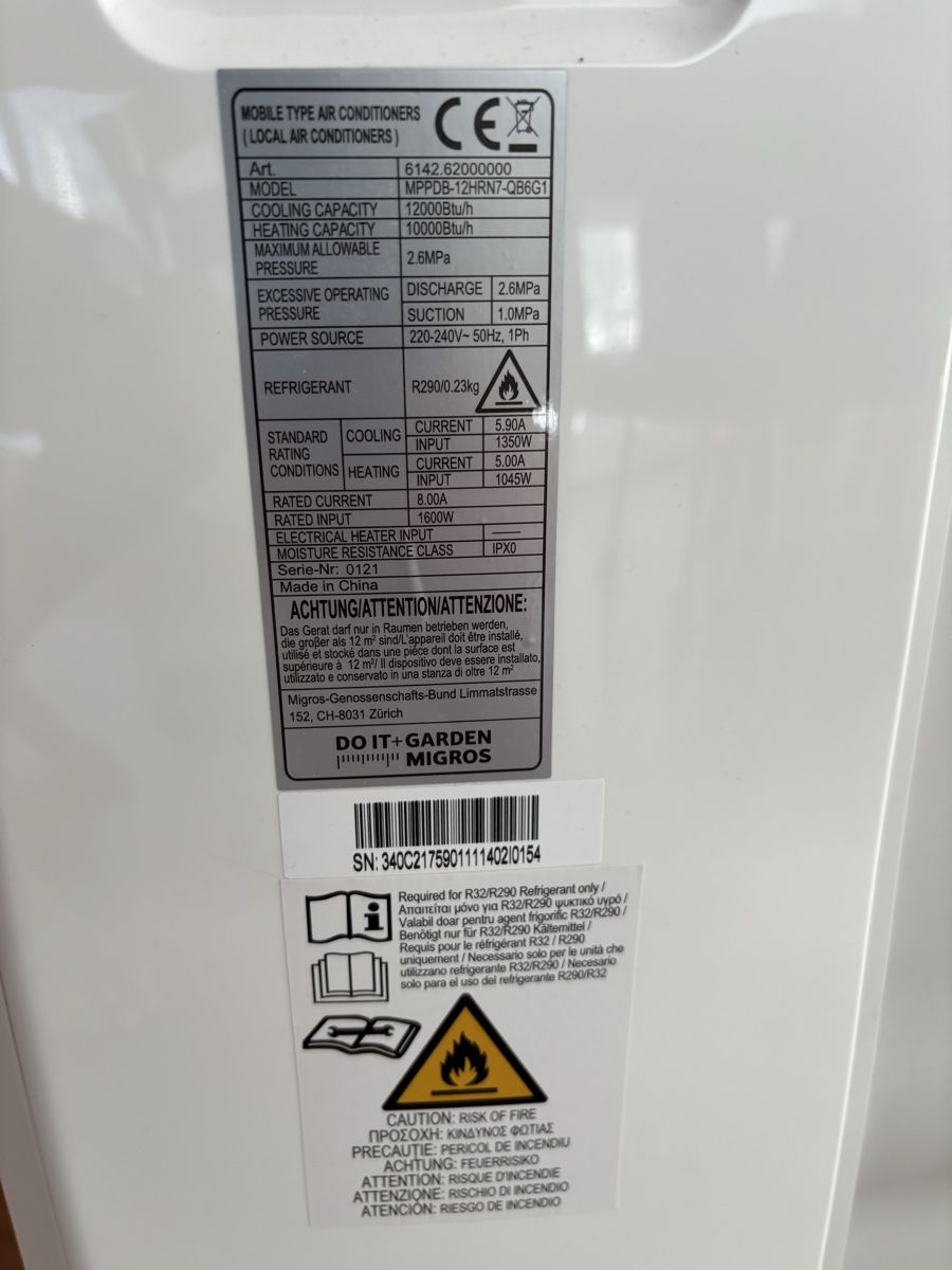 Migros Climatiseurs: Klimagerät Motala 12000 – D'occasion à Grellingen par Disrupter 1