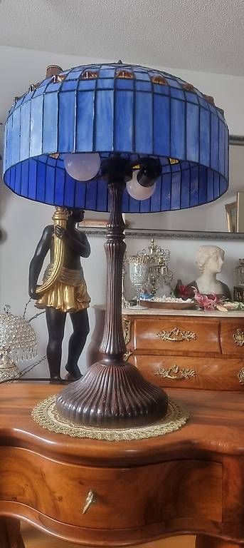Lampade: Tiffany Lampe in Königlichem Blau – Nuovo (secondo la descrizione) da Kaufdorf venduto da Nati-Nati 1