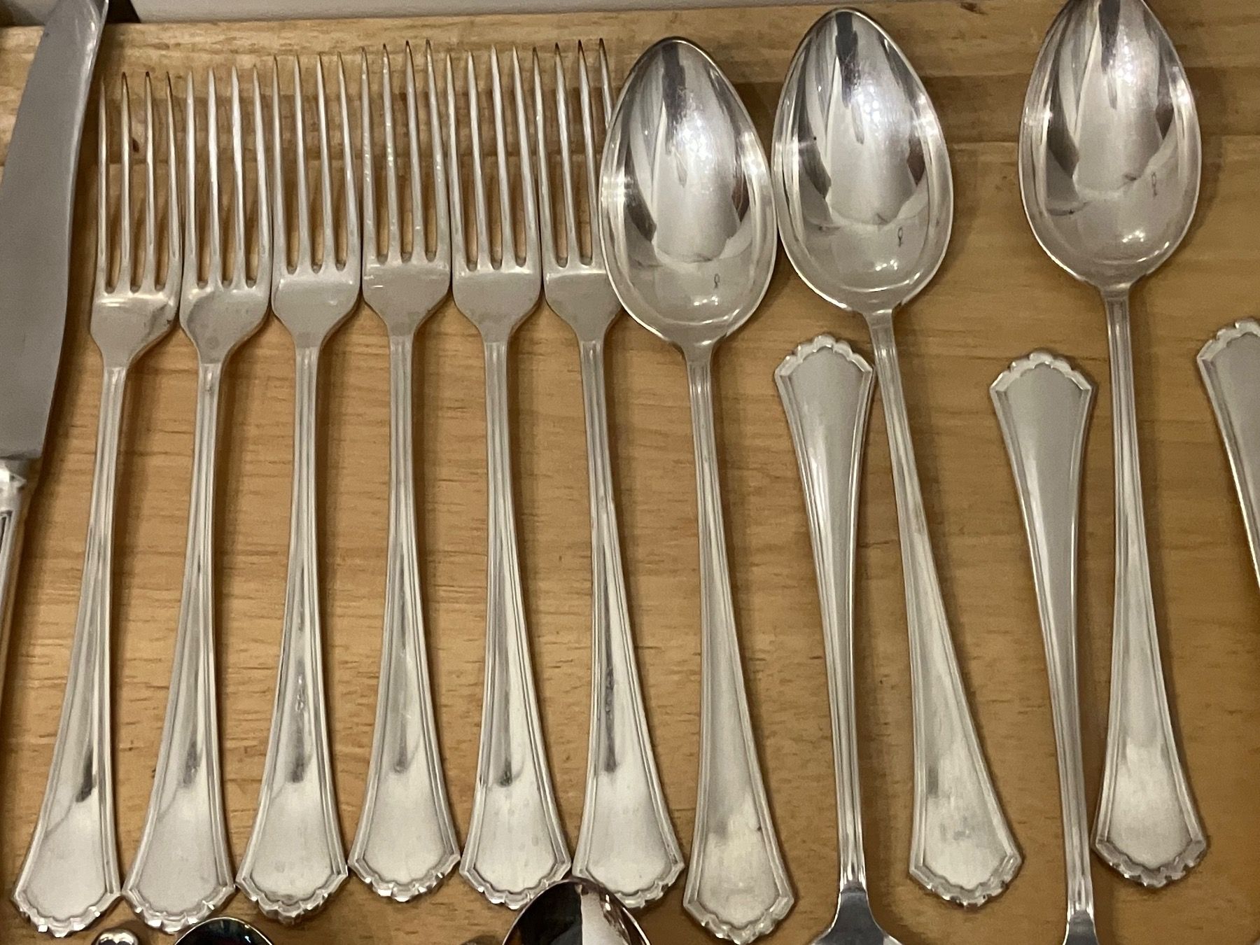 Bestecksets: Silberbesteck Set  Messer Gabel Löffel – Gebraucht aus Frick von  3
