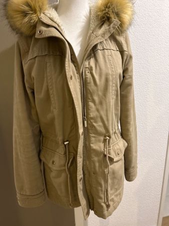 Kapuzenjacke gefüttert beige von PIMIKE Gr. 36