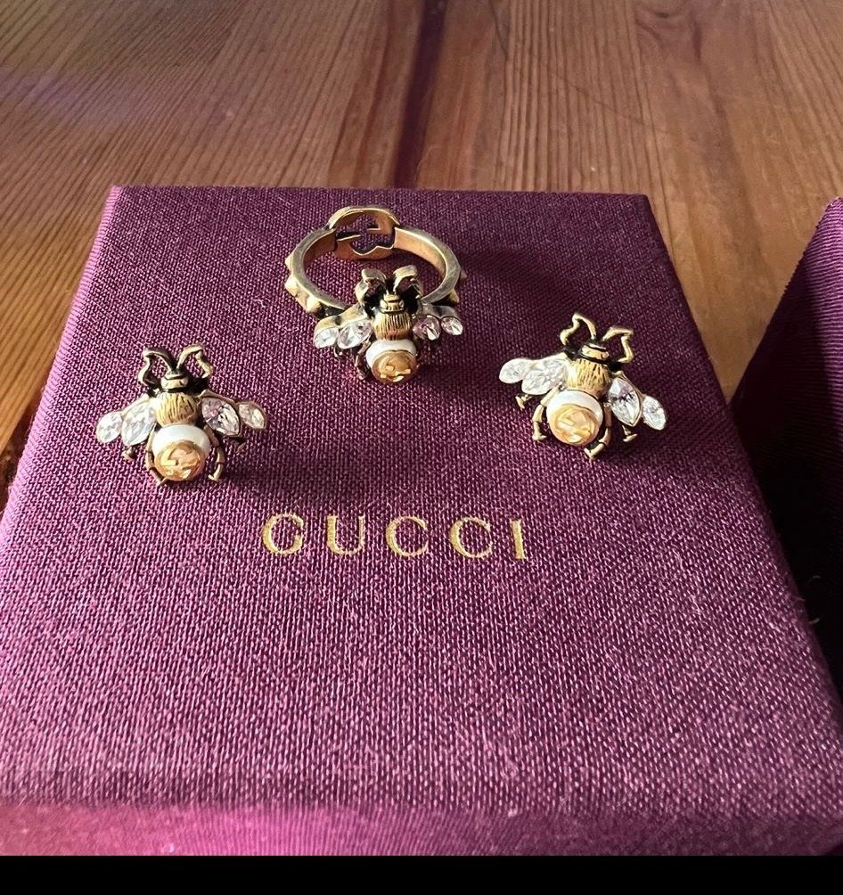 Gucci Sonstiger Schmuck: Gucci Bee earrings & ring with crystals – Neu (gemäss Beschreibung) aus Wohlen AG von rol_8r5l