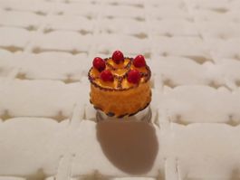Kinder-Fingerring Torte gelb, rot/braune