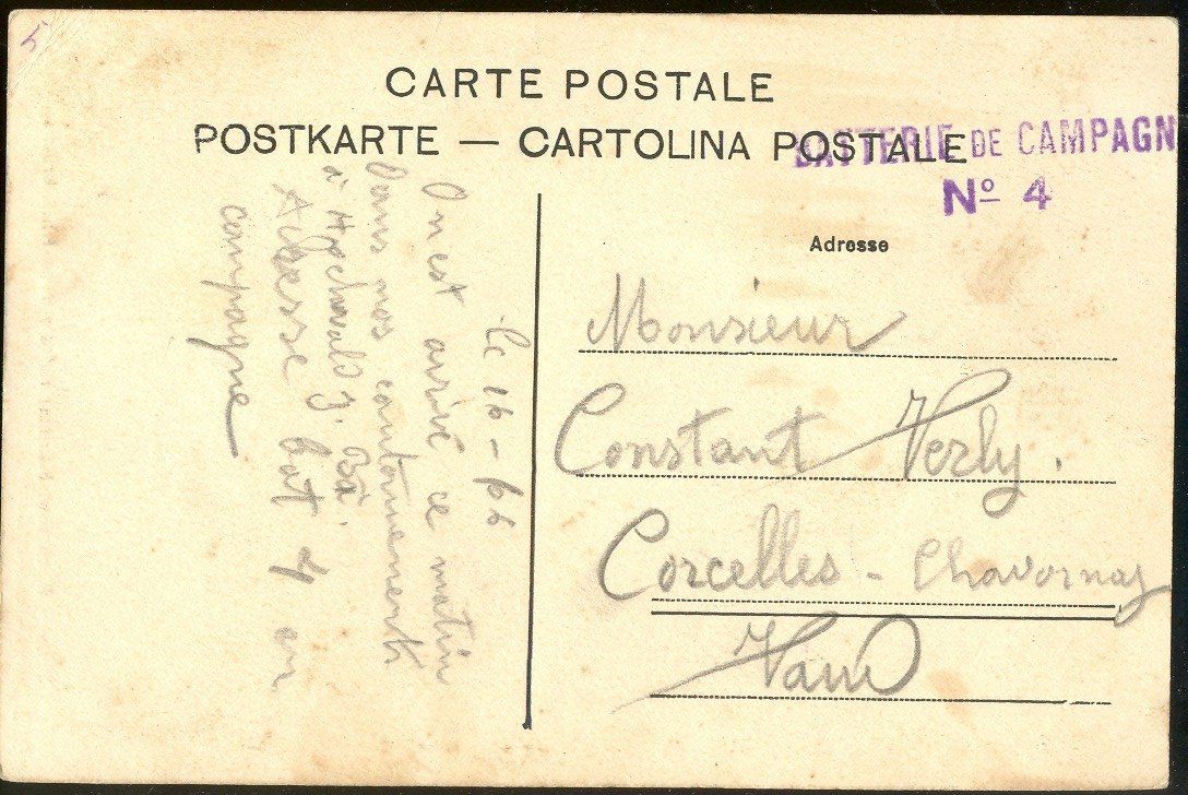Cartoline postali: Basel  Poste de campagne No 4 – Usato da Montenol venduto da Vernier2 1