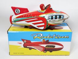 Blech Rakete Rocket Racer Schwungradantrieb unbespielt