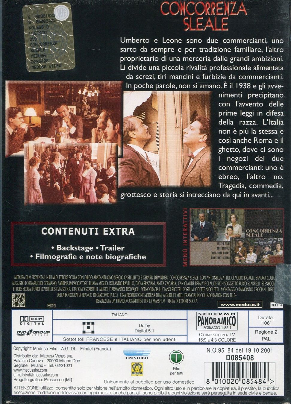Tous les DVDs: CONCORRENZA SLEALE  -  DVD – D'occasion à Les Avants par soyouz63 1