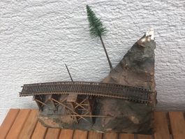 Modellbahn-Brückediorama 35cm lang Unikat!